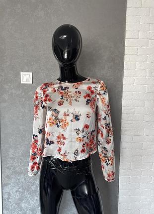Блузка у квітковий принт zara, s