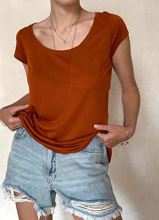 Помаранчева футболка h&m