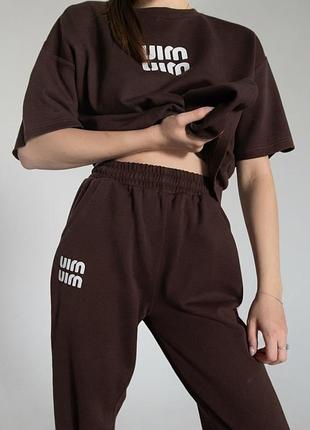 Костюм miu miu шоколадного кольору