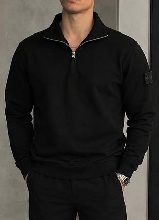 Чоловіча кофта stone island half zip | світшот stone island на блискавці