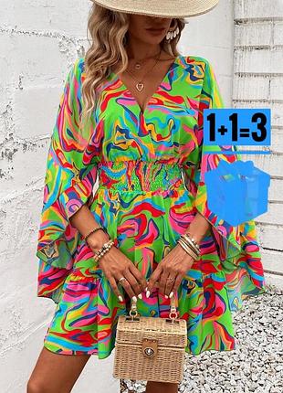 Сукня в абстрактний принт shein l