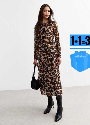 Обтисла міді сукня в леопардовий принт new look 10