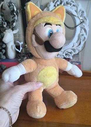 Оригінальна м'яка іграшка маріо кот (cat mario) super mario 3d world san-ei / little buddy