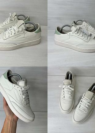 Білі кросівки reebok c clean gx3693 з натуральної шкіри 41 розмір