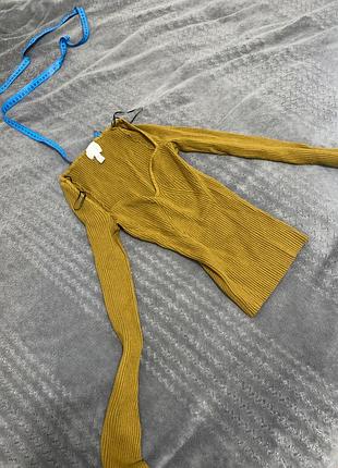 H&m кофта в рубчик з декольте