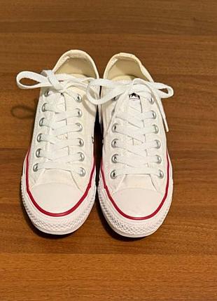 Кеды converse all star белые unisex женские / мужские 39 (25 см)
