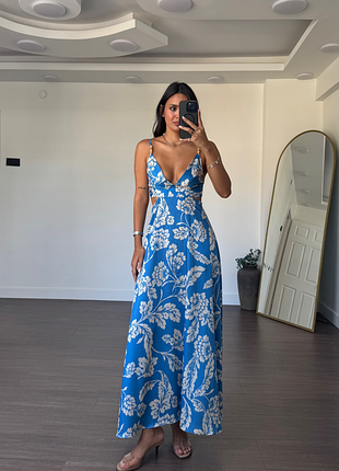 Летнее платье от zara из натуральной ткани.