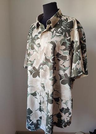 Рубашка мужская гавайская 3xl m&amp;s хлопок