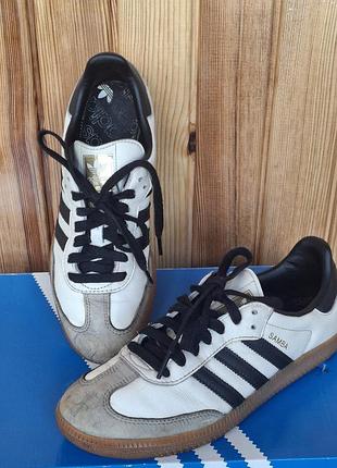 Оригiнальнi шкiрянi кросiвки аdidas samba, р 39 (25 см)