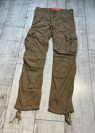 Женские карго штаны на утяжках superdry