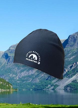 Тонка спортивна шапка martini get.up beanie синього кольору