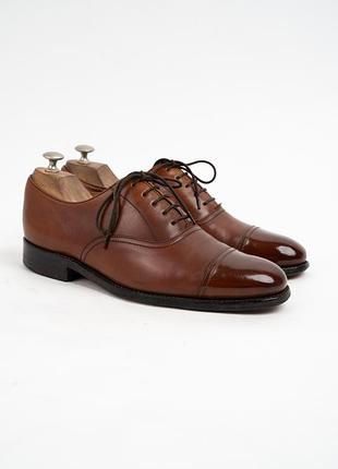 Туфлі оксфорди чоловічі шкіряні charles tyrwhitt коричневі розмір 42
