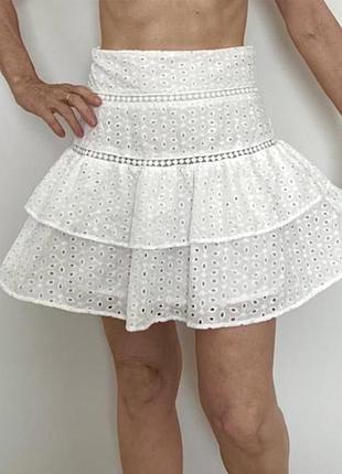 Shein жіноча, нова, чудова, біла вибита спідниця