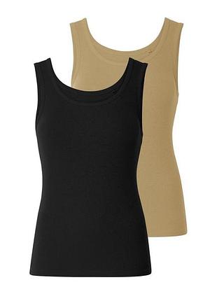 Майка в рубчик набор 2 шт. для женщины esmara lycra® 478646 s комбинированный