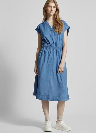 Джинсовое с карманами платье 👗