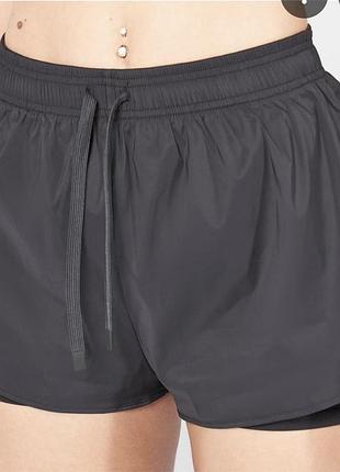 Двойные спортивные шорты с внутренними тайтсами отh&m p.s