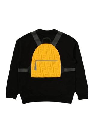 Дитячий світшот fendi kids з принтом-рюкзаком, 12 років