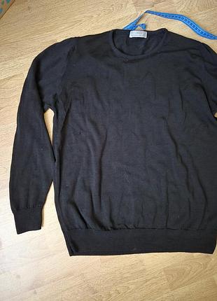 Мужской шерстяной джемпер marks &amp; spencer 100% pure new wool, размер s