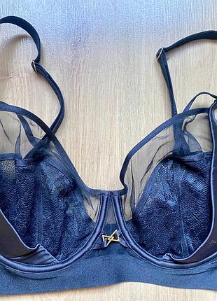 Мереживний бюстгальтер на кісточках велика чашка 70е ann summers