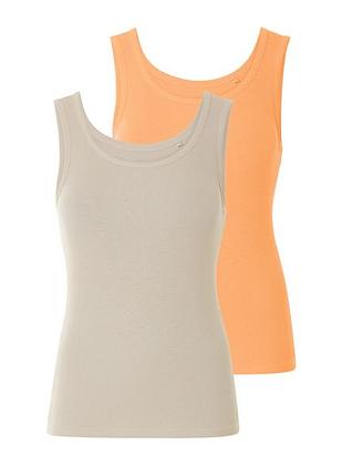 Майка в рубчик набор 2 шт. для женщины esmara lycra® 478646 l комбинированный