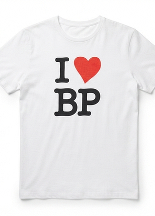 Жіноча футболка приталенна з короткими рукавами i love bp. розмір s