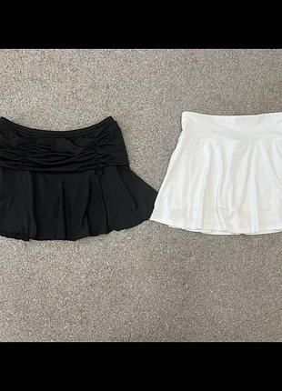 Стильные юбки - шорты в тенисном стиле от shein xs-s