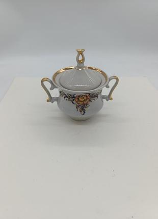 Старая керамическая фарфоровая сахарница ссср барановка баранівка барановский фарфоровый завод керамічна цукорниця для сахара от чайного сервиза