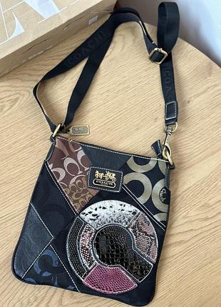 Женская сумка-кросс боди vintages coach patchwork😍
