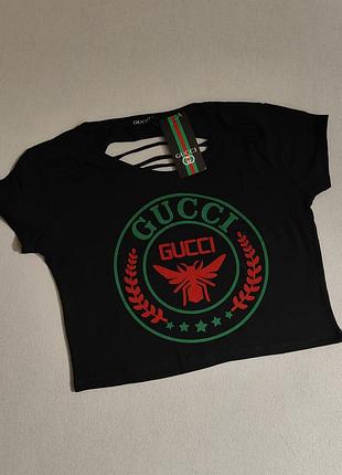 Крутой топ с рваностями на спине, рукавах, плечах от gucci