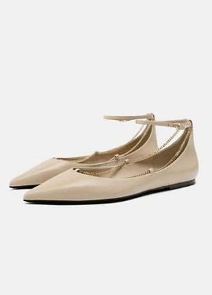 Шкіряні туфлі zara