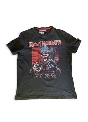 Футболка мерч iron maiden, розмір l, чорна