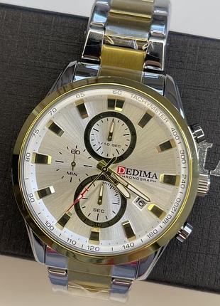 Dedima chronograph – стильний чоловічий кварцовий годинник у двоколірному виконанні