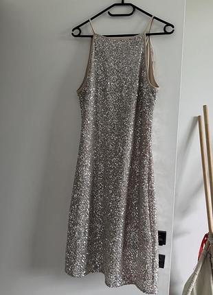 Платье сарафан в палетках блестящее женское вечернее zara mango asos gepur one by one stradivarius reserved bershka pull&bear h&m vovk stimma