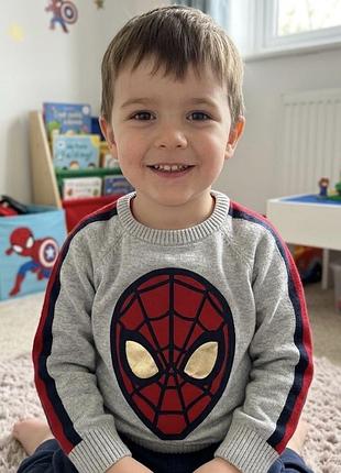 Людина павук spider-man трикотажний джемпер светр кофтинка