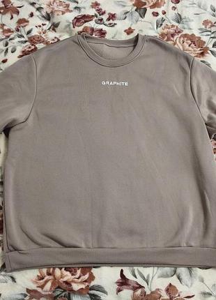 Утепленный свитшот shein с надписью 2xl