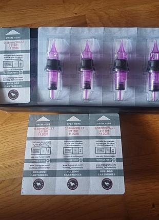 Тату картриджі bulldog 0,18mm/3rl.lt (20 шт) – стерильні до 11.2026, знижка - 30%