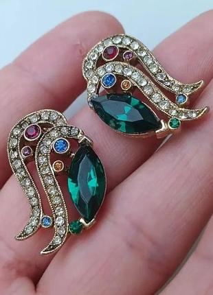 Изысканные винтажные клипсы