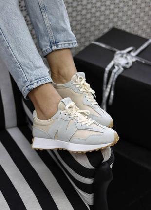 🌸new balance 327 blue cream🌸жіночі кросівки