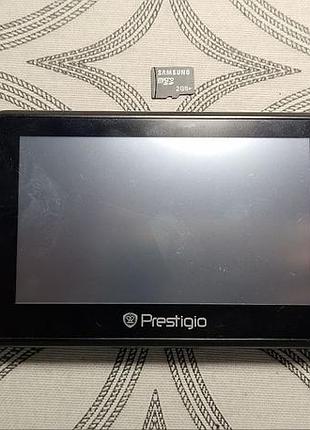 Gps навігатор prestigio geovision 4141 + стилус + кабель + карта пам’яті (робочий)