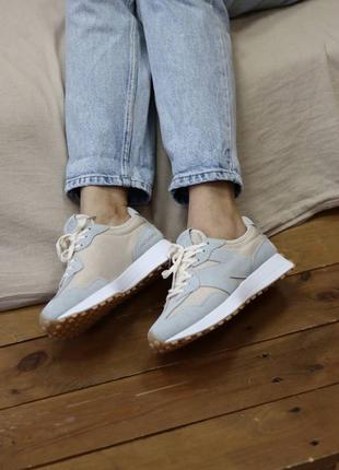 🌸new balance 327 blue cream🌸женские кроссовки7 фото