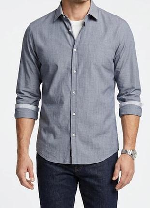 Стильна чоловіча сорочка boss hugo boss в тонку смужку (regular fit)
розмір м