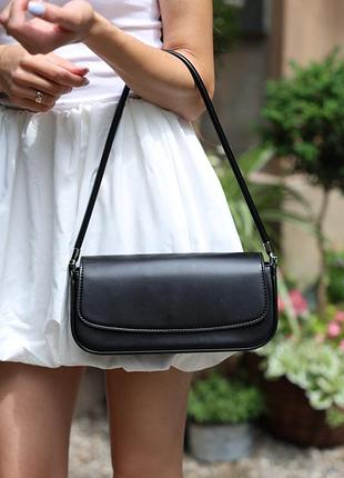 Жіноча шкіряна сумка bag black/silver