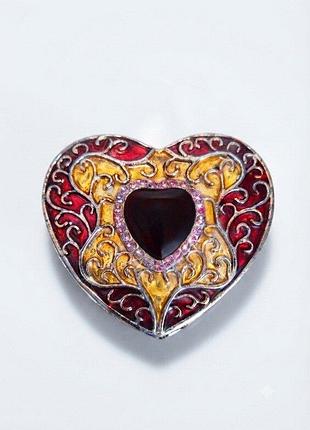 Винтажная шкатулка с емкалями и позолотой