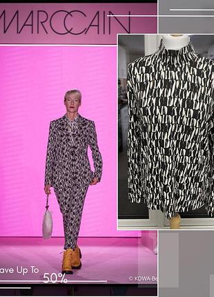 Блуза гольф marc cain collection принт лого віскоза водолазка