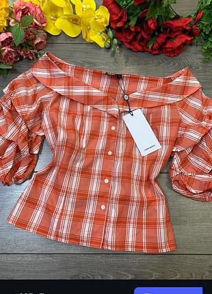 🎁сорочка коттонова в клітинку 
🛍розмір: l
🛍дов 48, напівобхват грудей 40-44, рукав 33 см
✅стан: нова, з бірками.