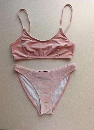 Вельветовий купальник missguided   s-xs