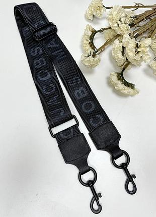Ремень на сумку текстильный черный marc jacobs марк джейобс