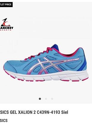 Кросівки блакитні спортивні жіночі asics для бігу, розмір 39, устілка 24,5 см