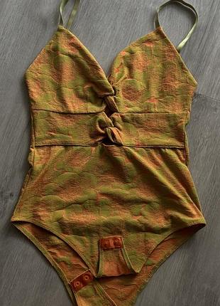 Фактурне боді zara з вирізами cut-out (розмір s)