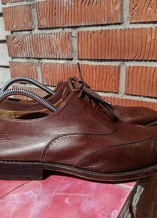 Мужские кожаные броги / оксфорды grenson (размер uk 9 / 43) — премиум англия